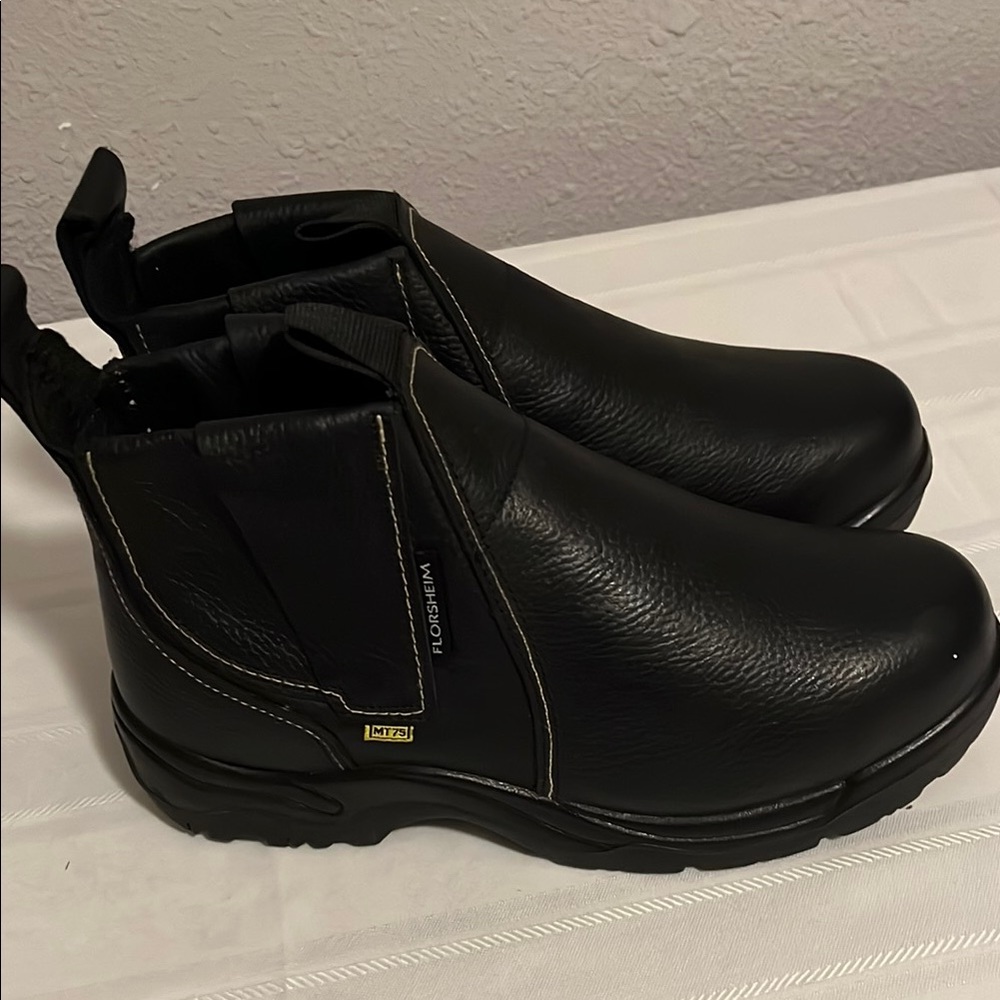 Florsheim Black safety work Boots with Sturdy Sole